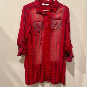 Paper + Crane Blue & Red Plaid Dress (Women’s Large)
